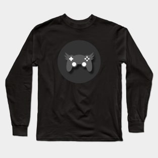 Winged Shadow Video Game Controller Long Sleeve T-Shirt